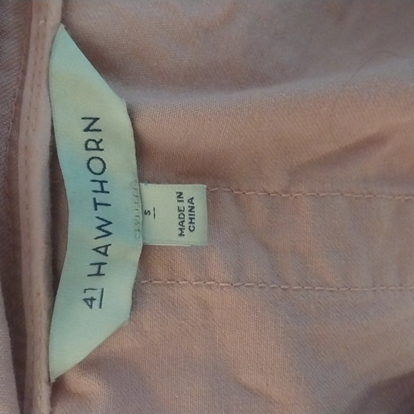 41 Hawthorn Pink Utility Jacket 100% Cotton Zip Snap Closure Pockets Hood Size S - Picture 6 of 8